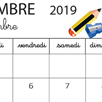 Calendrier sans couleur 2020-2021